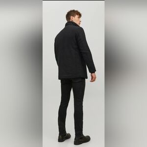 Jack and Jones 100% Cotton Black Denim style blazer style jacket